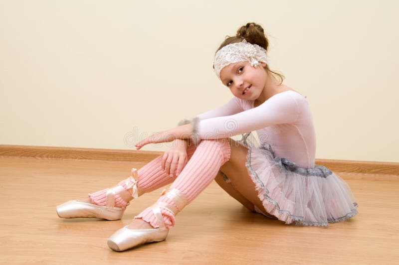 Little girl at the ballet class. Little girl at the ballet class