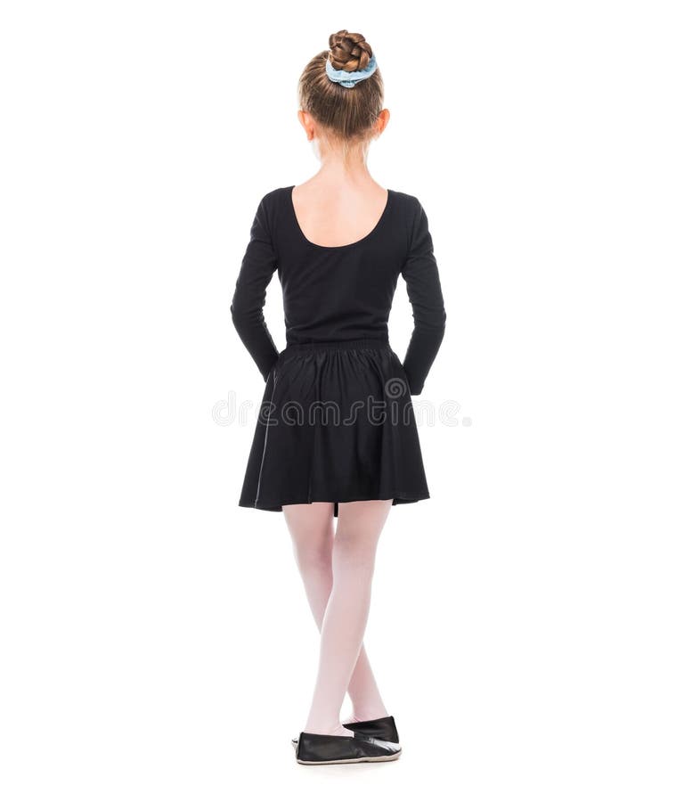 Petite ballerine de dos images libres de droits Petite ballerine de dos images libres de droits