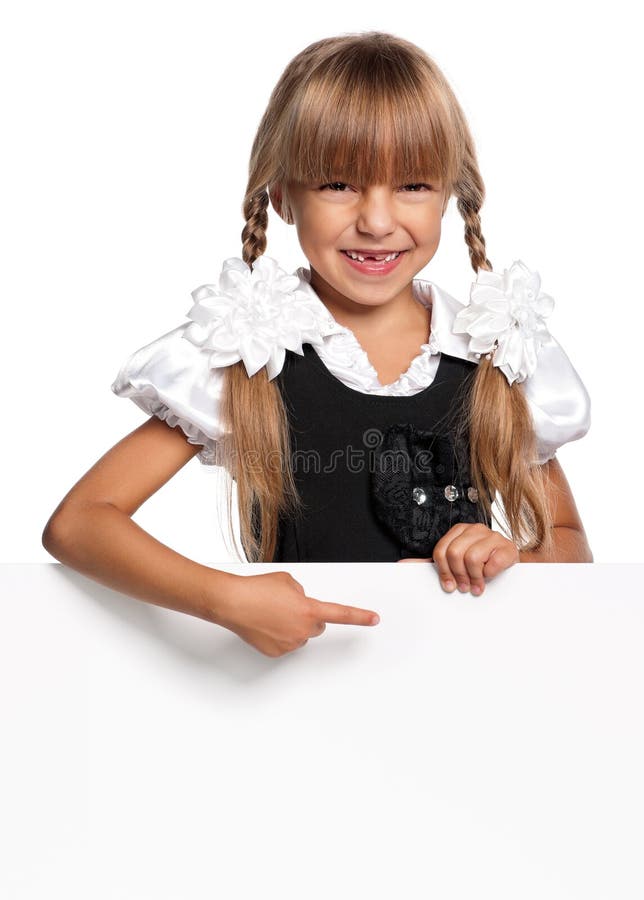 Petite fille avec le blanc blanc photo libre de droits Petite fille avec le blanc blanc photo libre de droits