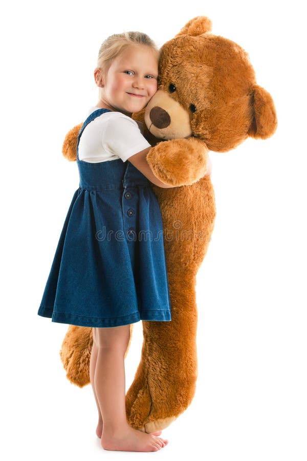 Man Tenir Ours Gros Nounours En Peluche Comme Un Cadeau À Sa Petite Amie  Pour La Fête D'anniversaire Sur Fond Gris Banque D'Images et Photos Libres  De Droits. Image 56606067