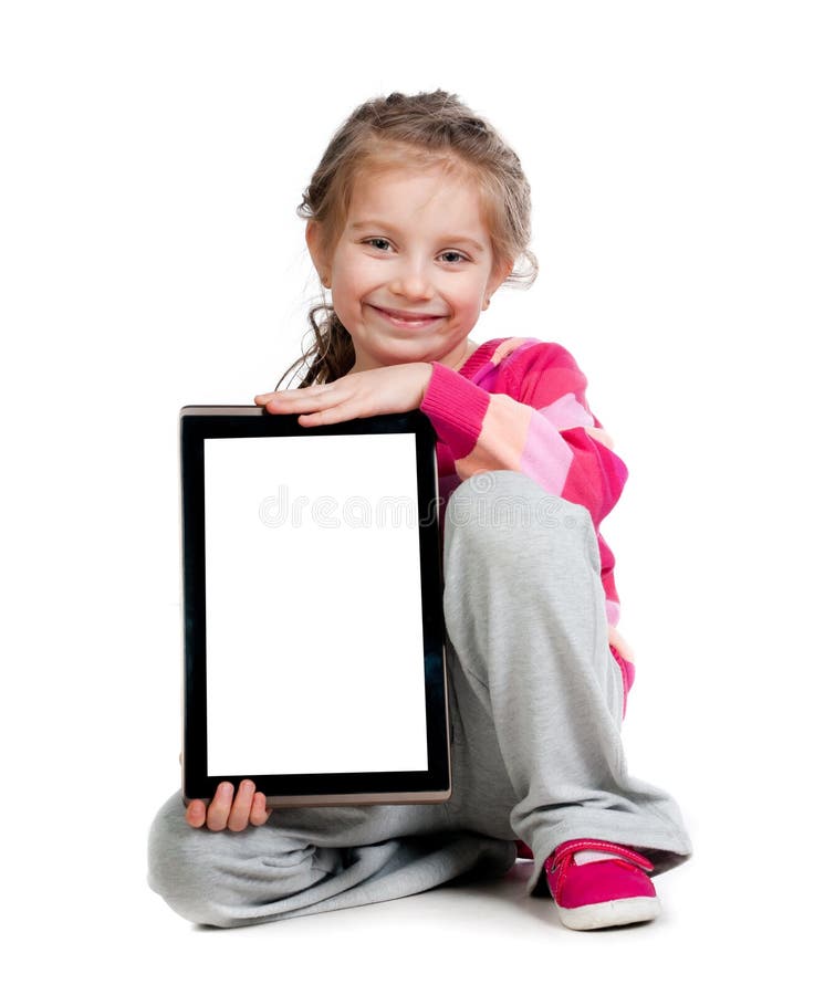 Jeune Et Belle Fille D'adolescent Tenant Une Tablette Image stock - Image  du sourire, ordinateur: 46285063