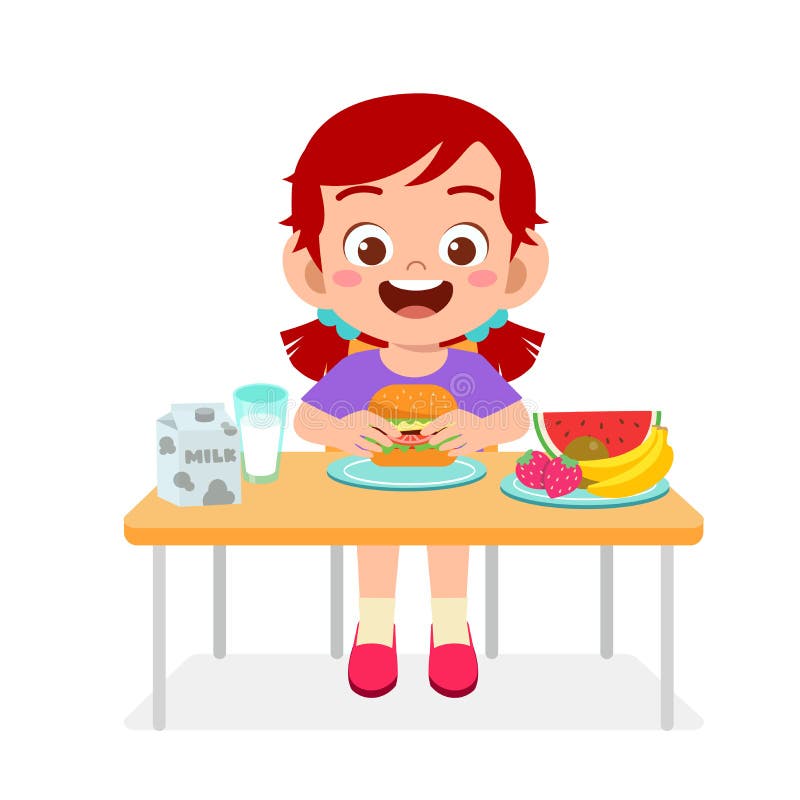 petite fille heureuse mange saine