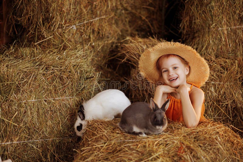 Chapeau de paille lapin