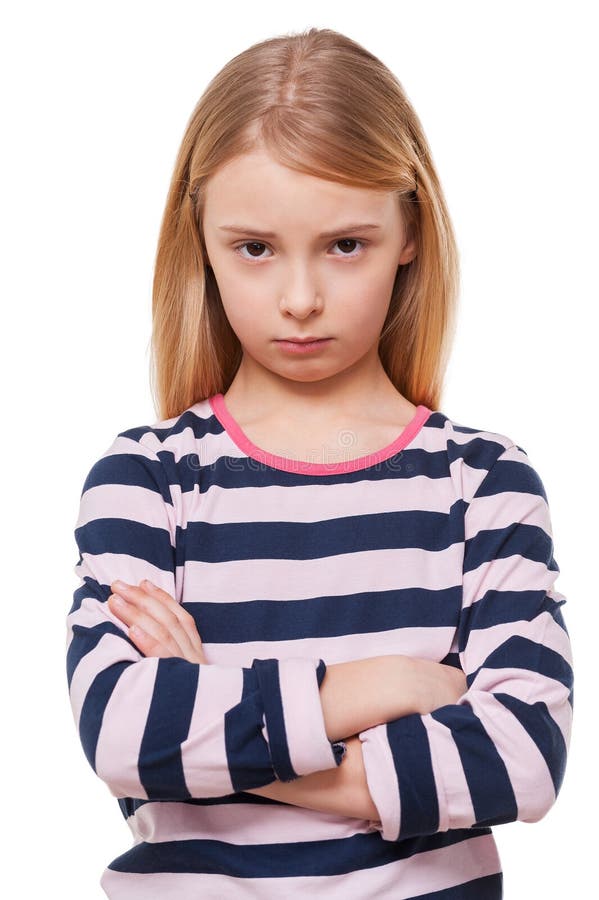 Petite fille triste. photo stock. Image du idées, gens 38316544