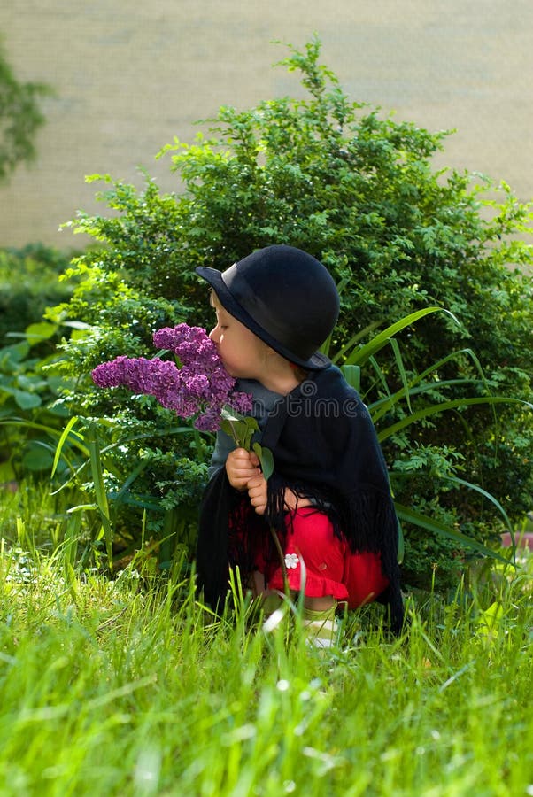 Petite girl on nature