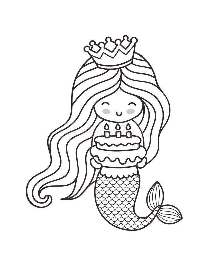 Petite Sirene Heureuse De Princesse Tenant Un Gateau D Anniversaire Illustration De Vecteur Illustration Du Datte Retrait Petite Sirene Heureuse De Princesse Tenant Un Gateau D Anniversaire Illustration De Vecteur Illustration Du Datte Retrait