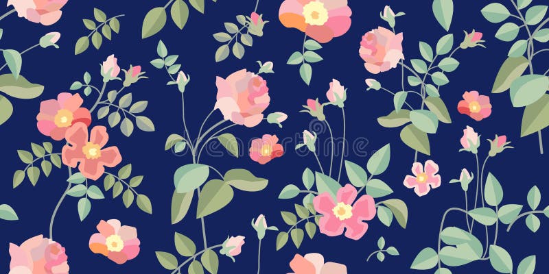 Petites roses de vintage illustration de vecteur Petites roses de vintage illustration de vecteur