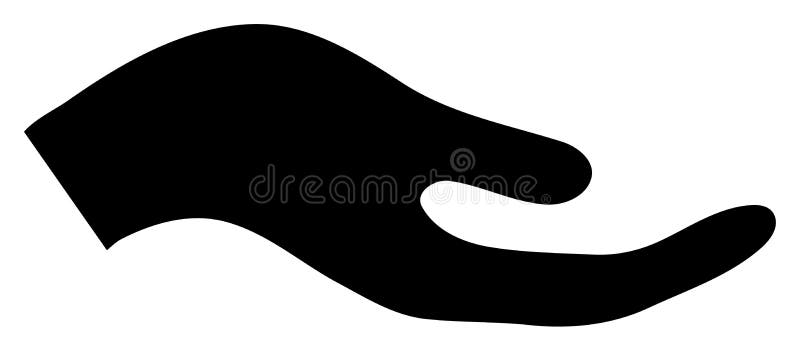 Petition Hand Raster Icon Illustration royalty free illustration