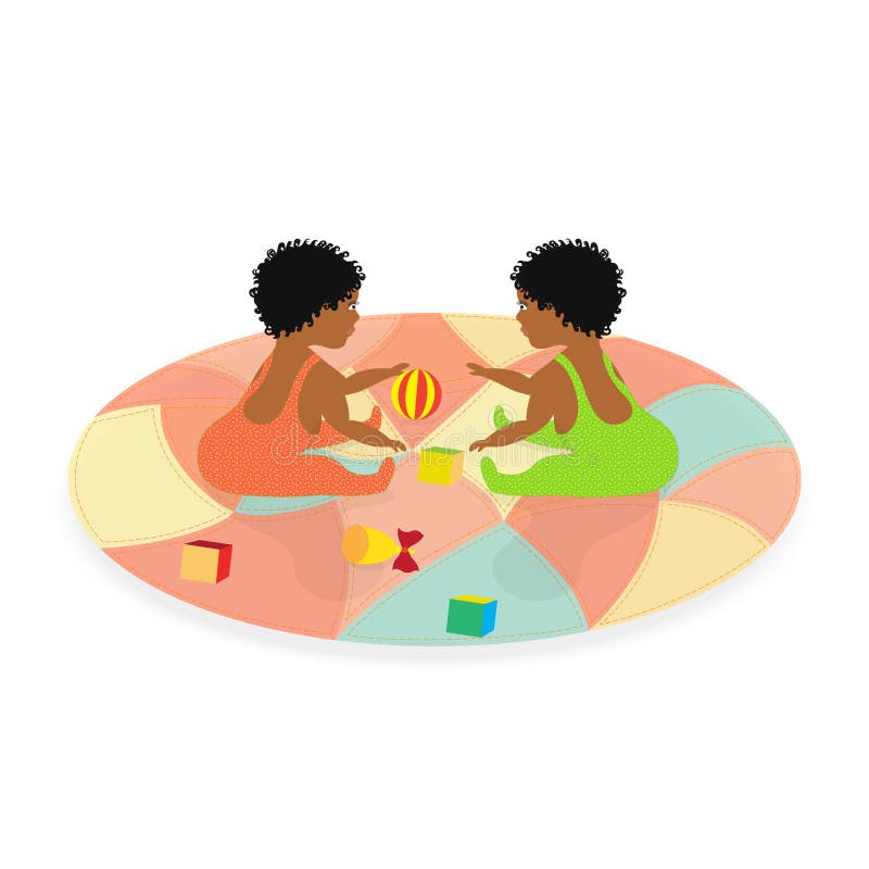 Petits Jumeaux Africains De Bebe Illustration De Vecteur Illustration Du Couverture Beau