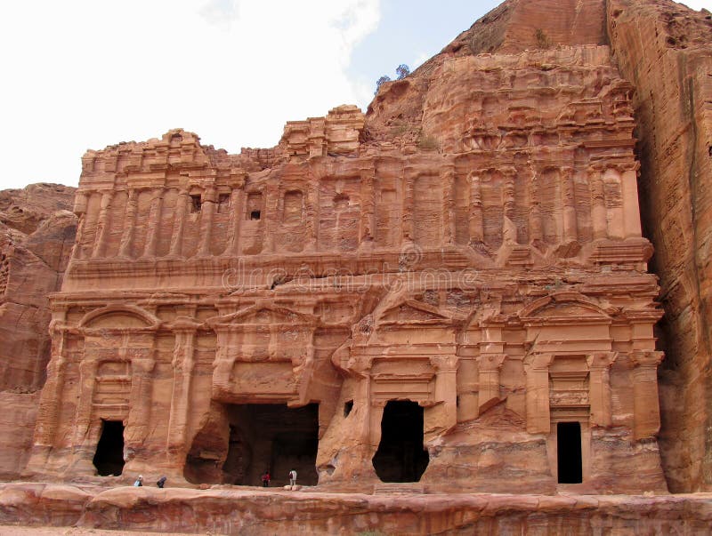 A view of some of the remains of a Monastery in the ancient and historic archaeological site of Petra in Jordan. A view of some of the remains of a Monastery in the ancient and historic archaeological site of Petra in Jordan.