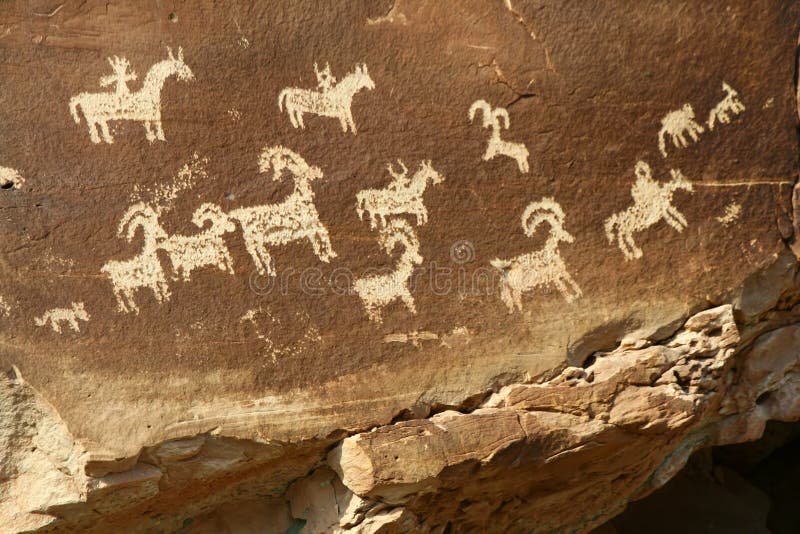 Petroglifos en los arcos parque nacional, Utah
