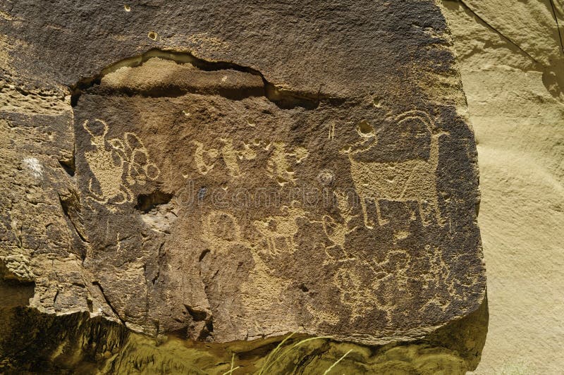 Petroglyphs stock photography