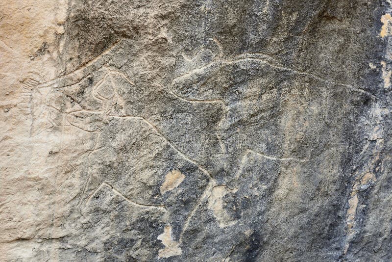 Petroglyphs σε Gobustan κοντά στο Μπακού, Αζερμπαϊτζάν στοκ φωτογραφίες με δικαίωμα ελεύθερης χρήσης Petroglyphs σε Gobustan κοντά στο Μπακού, Αζερμπαϊτζάν στοκ φωτογραφίες με δικαίωμα ελεύθερης χρήσης