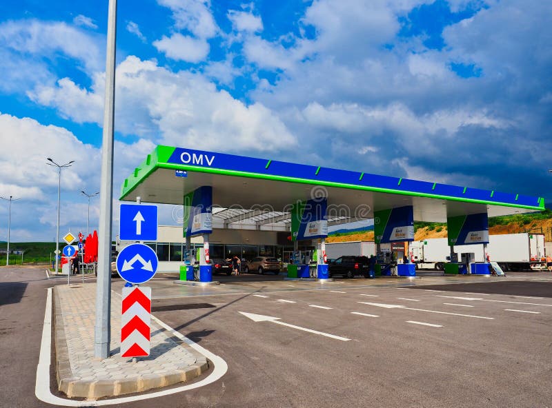 Modern Petrol Station in Rural Bulgaria royalty free stock photo Modern Petrol Station in Rural Bulgaria royalty free stock photo