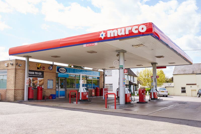 The Exterior of a BP Petrol Station or Gas Station with a Car Entering