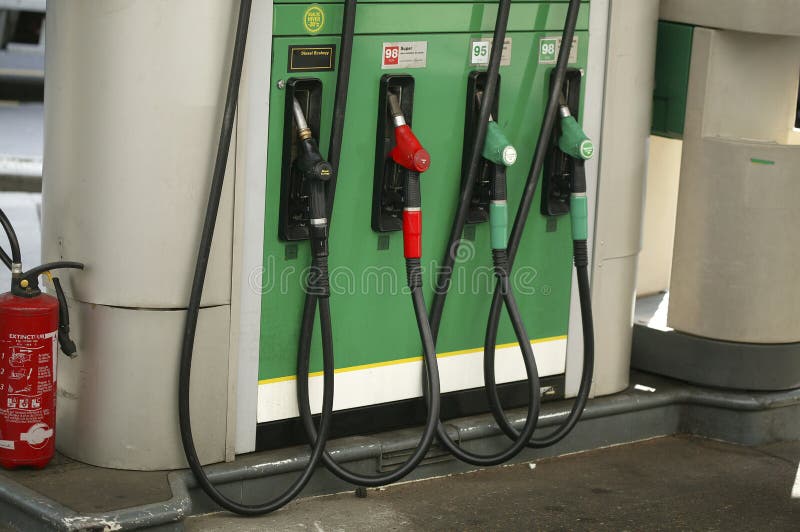 Petrol Station with Fire Extinguisher Stock Photo Image of domestic