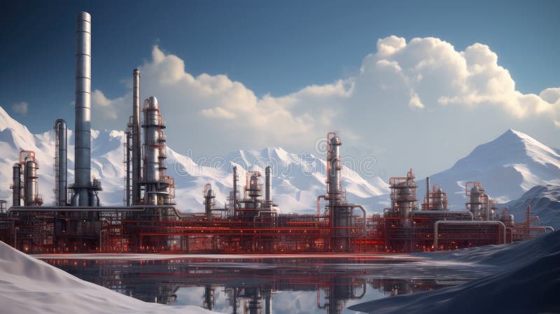 The petroleum industry of the future royalty free illustration