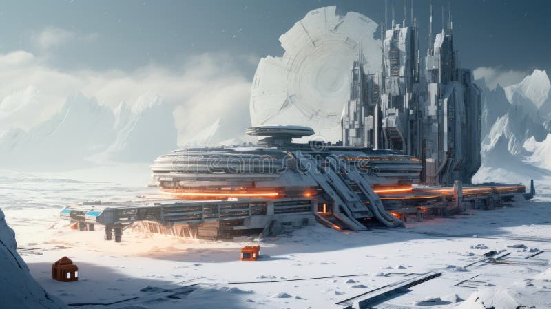 The petroleum industry of the future stock illustration