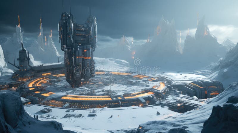 The petroleum industry of the future stock illustration