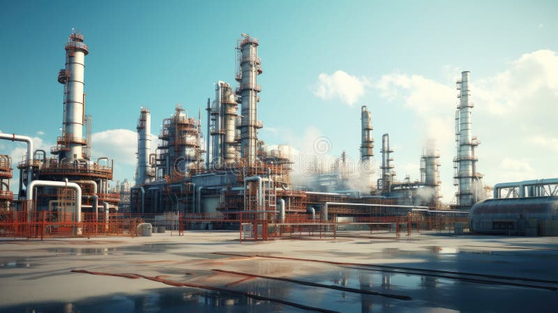 The petroleum industry of the future royalty free illustration