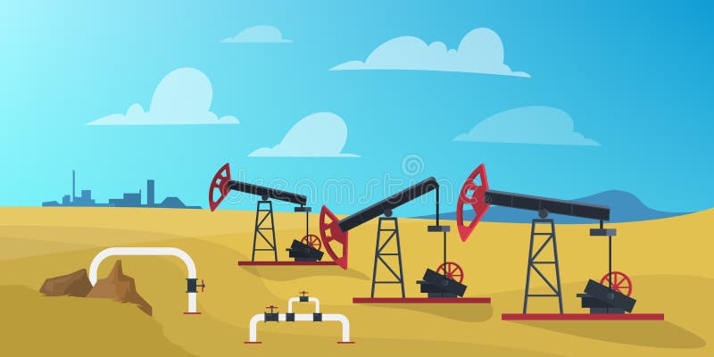 Добыча нефти зарисовка