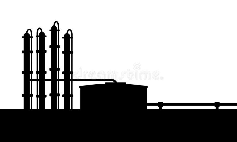 Petroleum refinery stock illustration