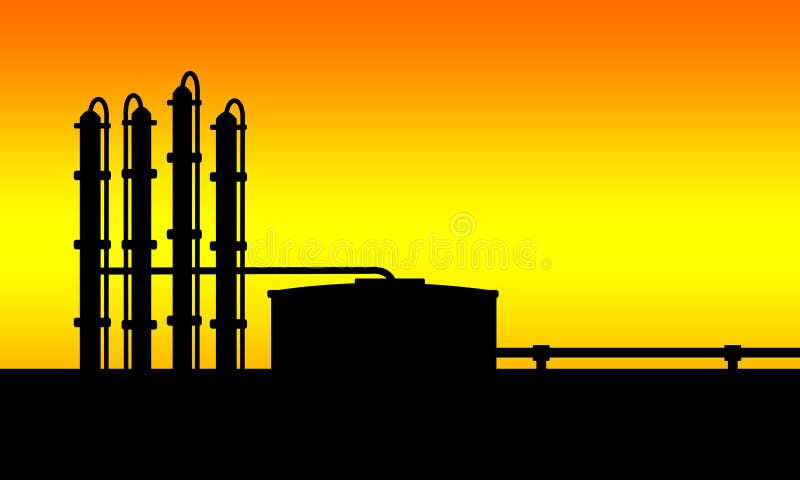 Petroleum refinery royalty free illustration