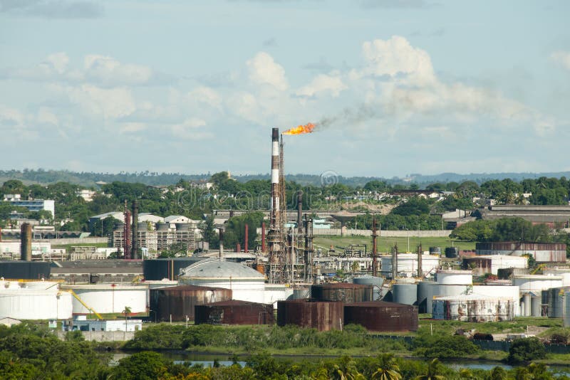 Oil Refinery in Havana, Cuba Stock Photo Image of power, industrial