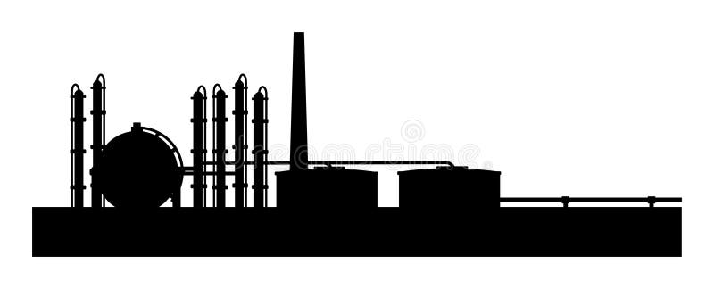 Petroleum refinery stock illustration