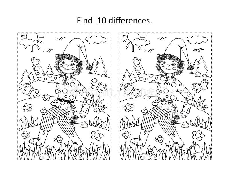 primavera encontrar jogo de diferenças para crianças. atividade pré-escolar  de jardim com menina com uma borboleta de captura de rede. quebra-cabeça  com personagens sorridentes engraçados bonitos. 6959467 Vetor no Vecteezy
