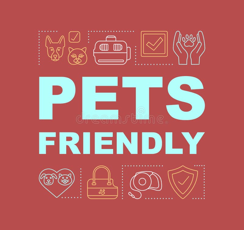 Pets friendly hotel word concept banner royalty free illustration Pets friendly hotel word concept banner royalty free illustration
