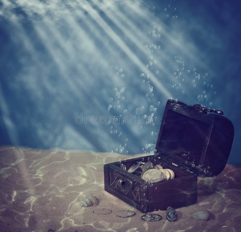 Petto sotto acqua fotografia stock Petto sotto acqua fotografia stock