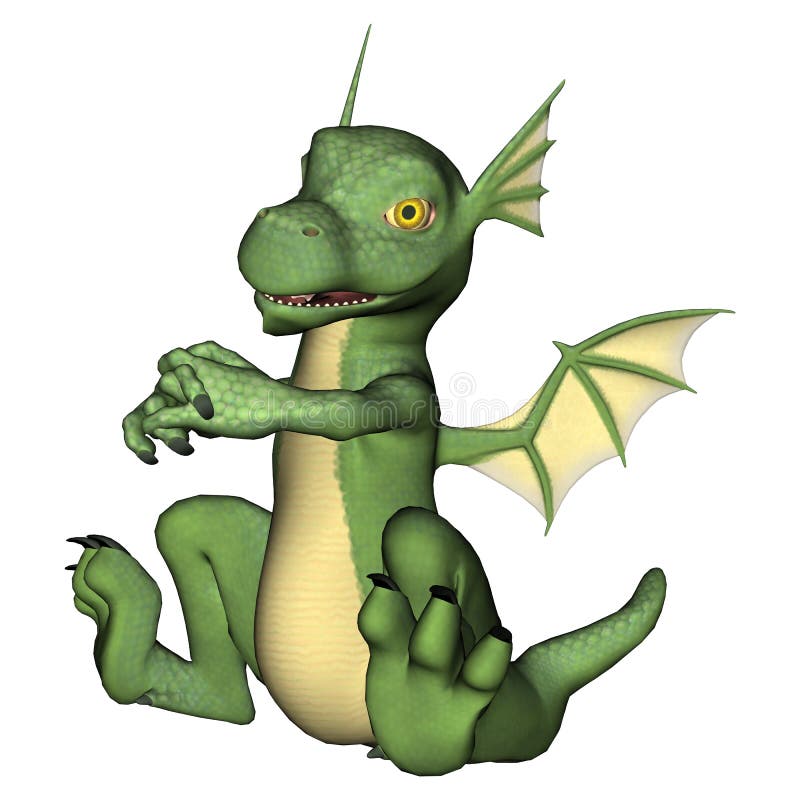 Peu de dragon vert illustration de vecteur Peu de dragon vert illustration de vecteur