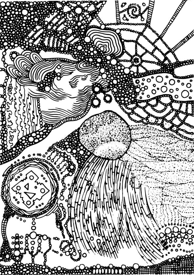 Peu entoure et la texture d'anneaux Art abstrait psych?d?lique de fond de griffonnage d'encre Configuration monochrome Illustrati illustration stock Peu entoure et la texture d'anneaux Art abstrait psych?d?lique de fond de griffonnage d'encre Configuration monochrome Illustrati illustration stock