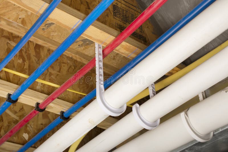PEX e tubi di scarico immagini stock libere da diritti PEX e tubi di scarico immagini stock libere da diritti