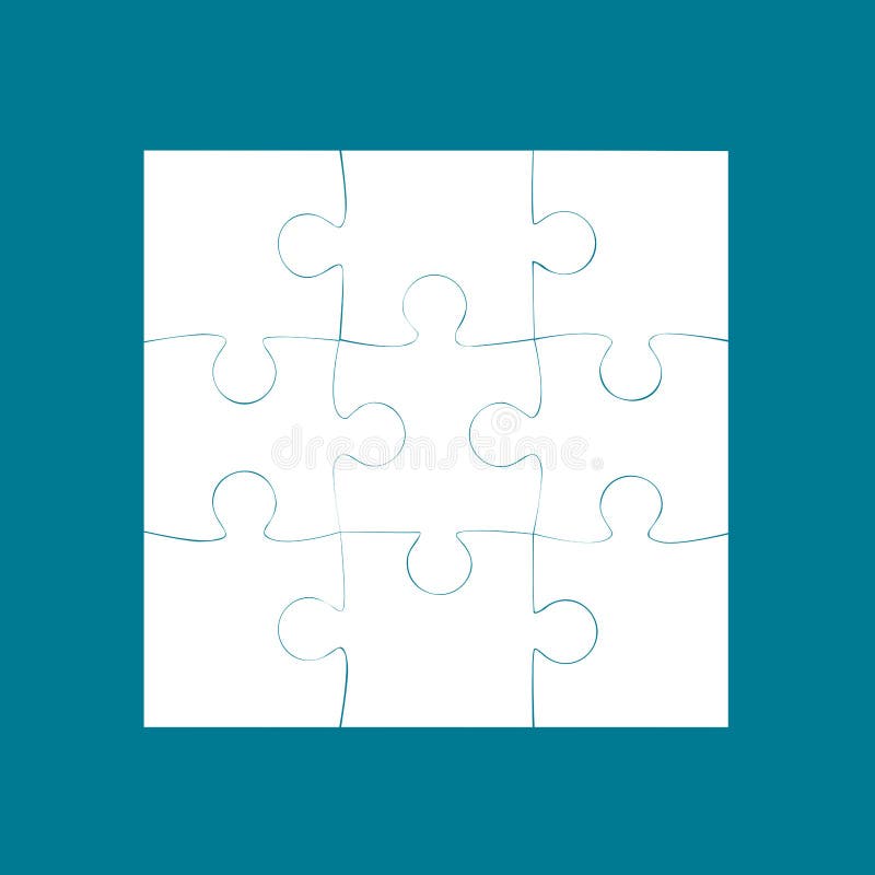 Pezzi di puzzle. puzzle con giochi di parole. modello vettoriale. vettore.