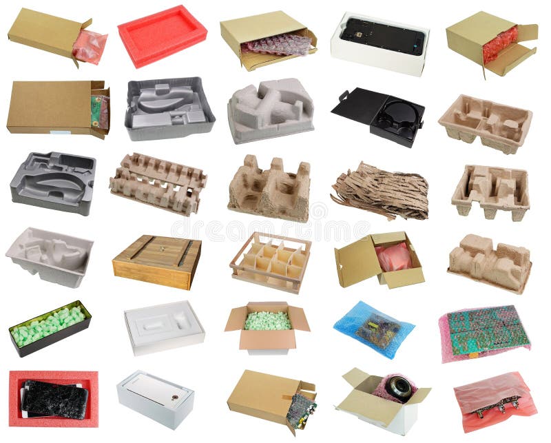 Pezzi di ricambio e componenti elettronici, pacchi e scatole isolati