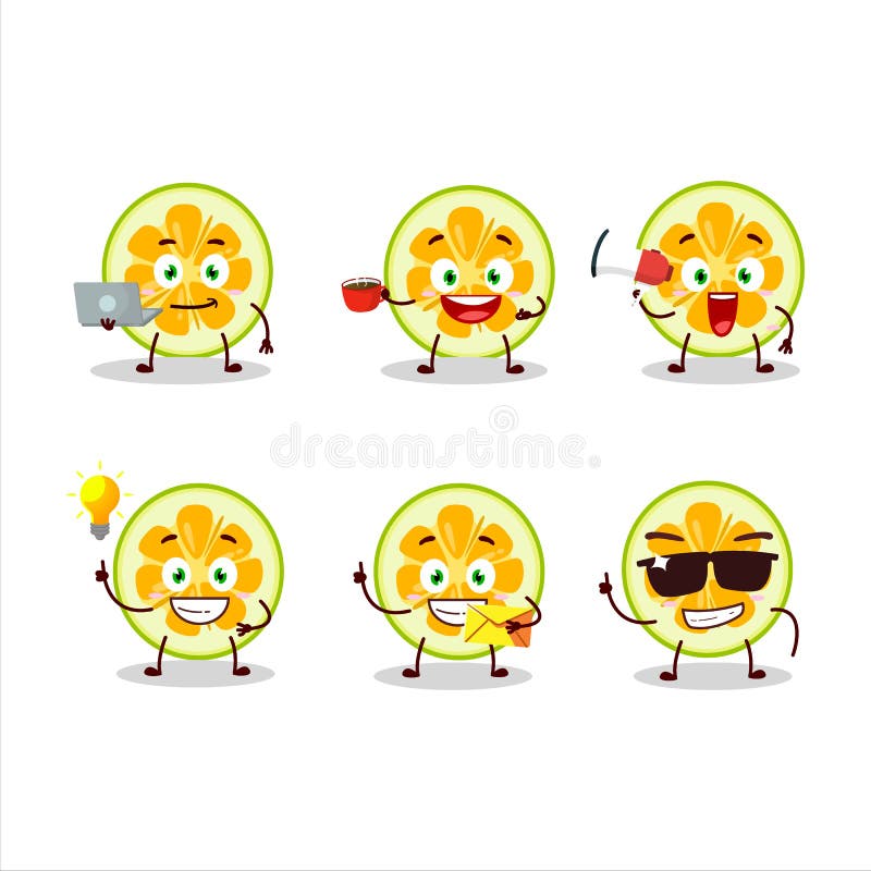 Pezzo di cartoni animati con vari tipi di emoticon illustrazione di stock