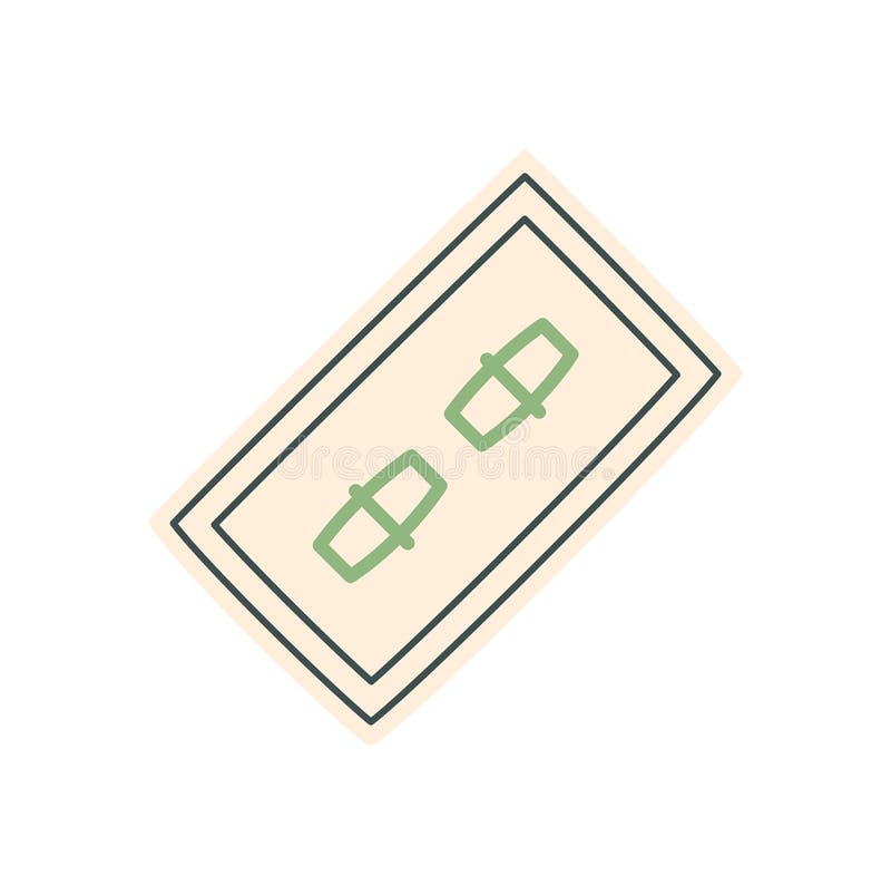 Peça de jogo de Mahjong chinês simples ilustração do vetor