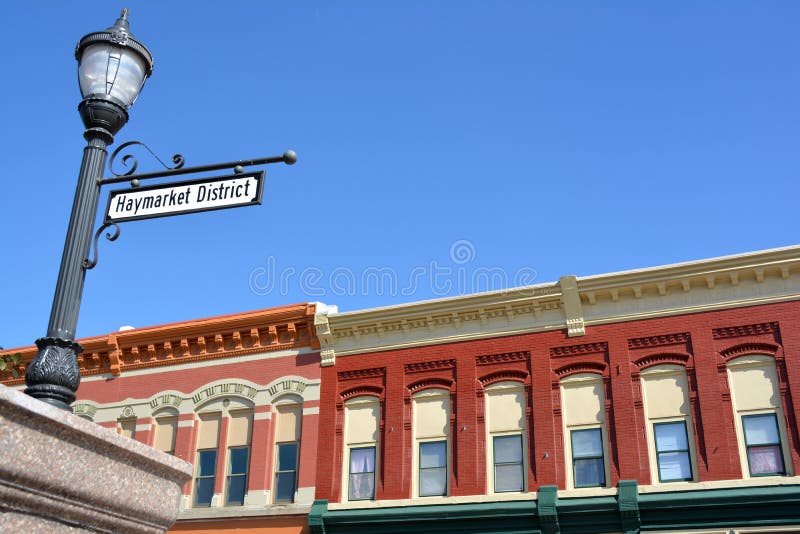 View of the Haymarket District in downtown Council Bluffs, Iowa. View of the Haymarket District in downtown Council Bluffs, Iowa.