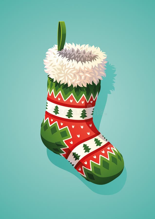 Peúga do Natal ilustração stock Peúga do Natal ilustração stock