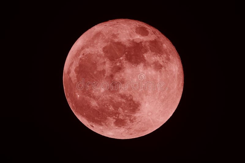 Pełnej krwi Luna na ciemnym nocy tle i księżyc obraz stock Pełnej krwi Luna na ciemnym nocy tle i księżyc obraz stock