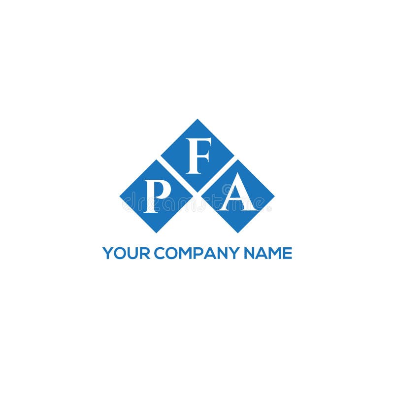PFA Letter Logo Design on WHITE Background. PFA Creative Initials