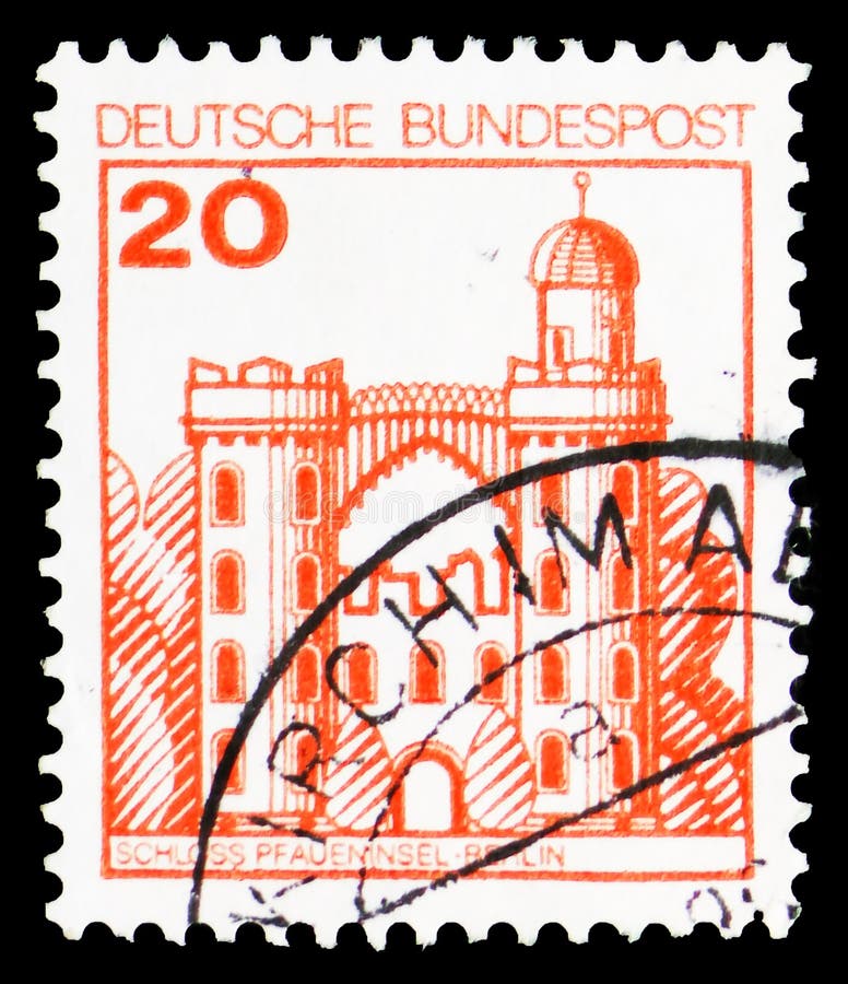 Pfau-Insel-Schloss, Berlin-, Bollwerks- und Schlossserie, circa 1979 lizenzfreie stockbilder Pfau-Insel-Schloss, Berlin-, Bollwerks- und Schlossserie, circa 1979 lizenzfreie stockbilder