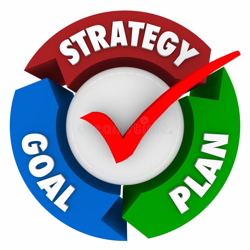 Pfeil-Diagramm-Auftrag des Strategie-Ziel-Plan-drei erzielen Erfolg stock abbildung Pfeil-Diagramm-Auftrag des Strategie-Ziel-Plan-drei erzielen Erfolg stock abbildung