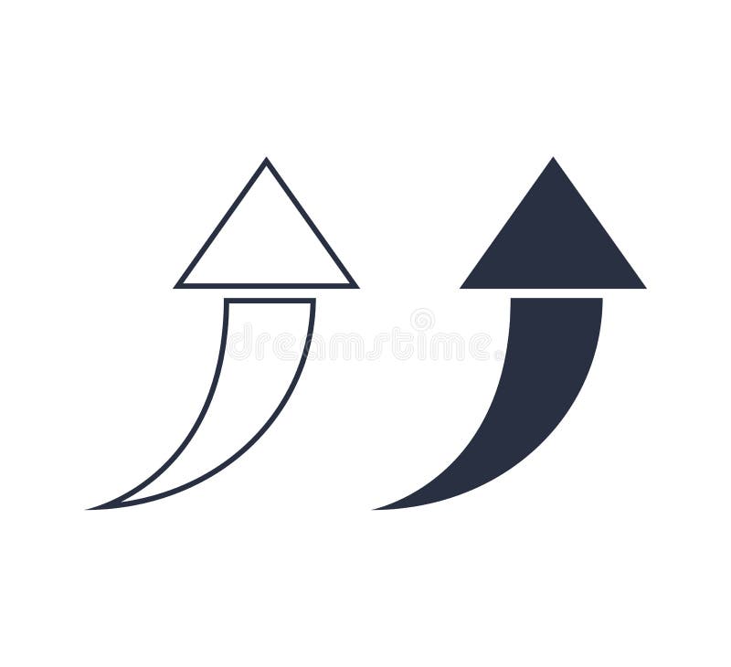Pfeil-Zeiger-Ikonen-Vektor-Illustration Satz schwarze Vektor Pfeile Pfeillinie und feste Ikonen Ui, ux Schnittstellensymbol vektor abbildung
