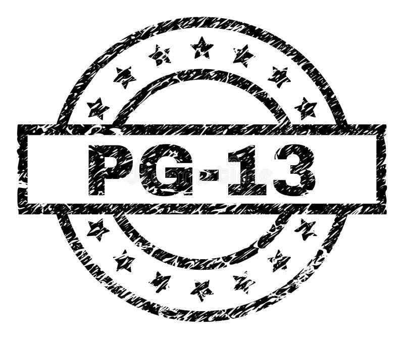 Scratched Textured Pg 13 Stamp Seal Stock Vector Illustration Of Grunge Aged