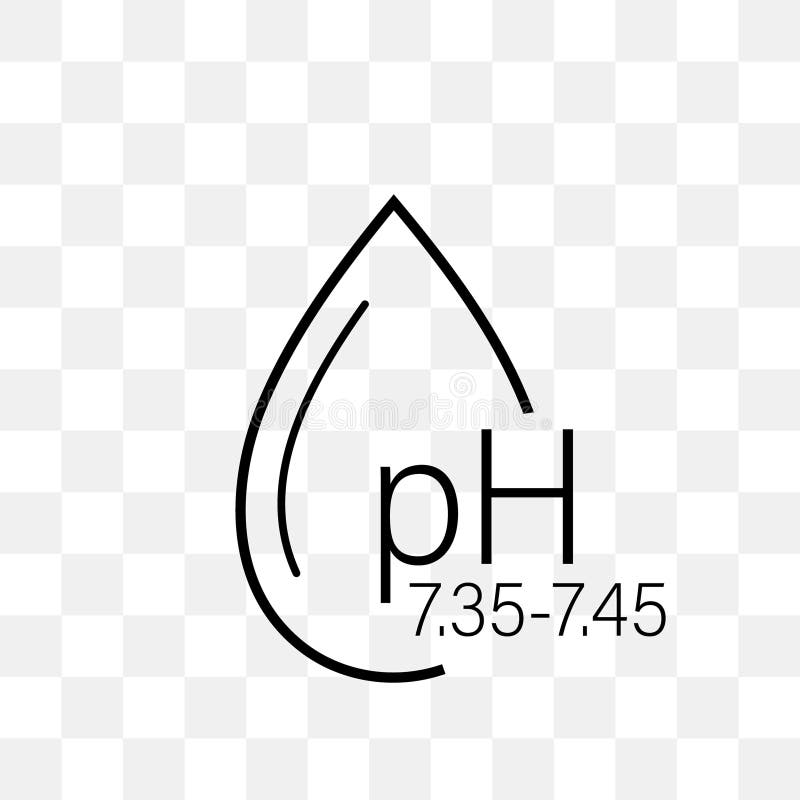 Ph血图标. 概述人类血液标志. 实验室医学研究. 平面样式的矢量插图 向量例证