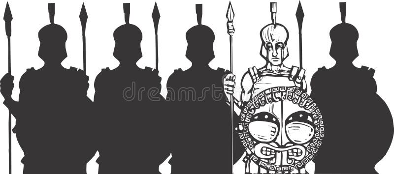 Phalanx royaltyfri illustrationer