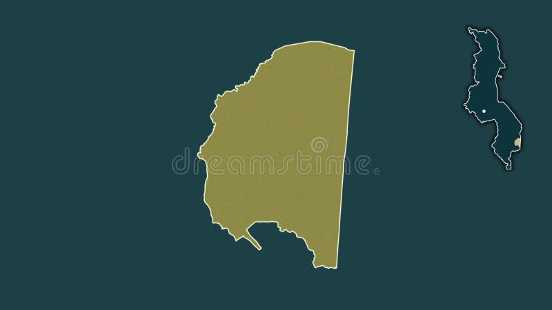 Phalombe, Malawi, extruded and isolated. Pattern royalty free illustration